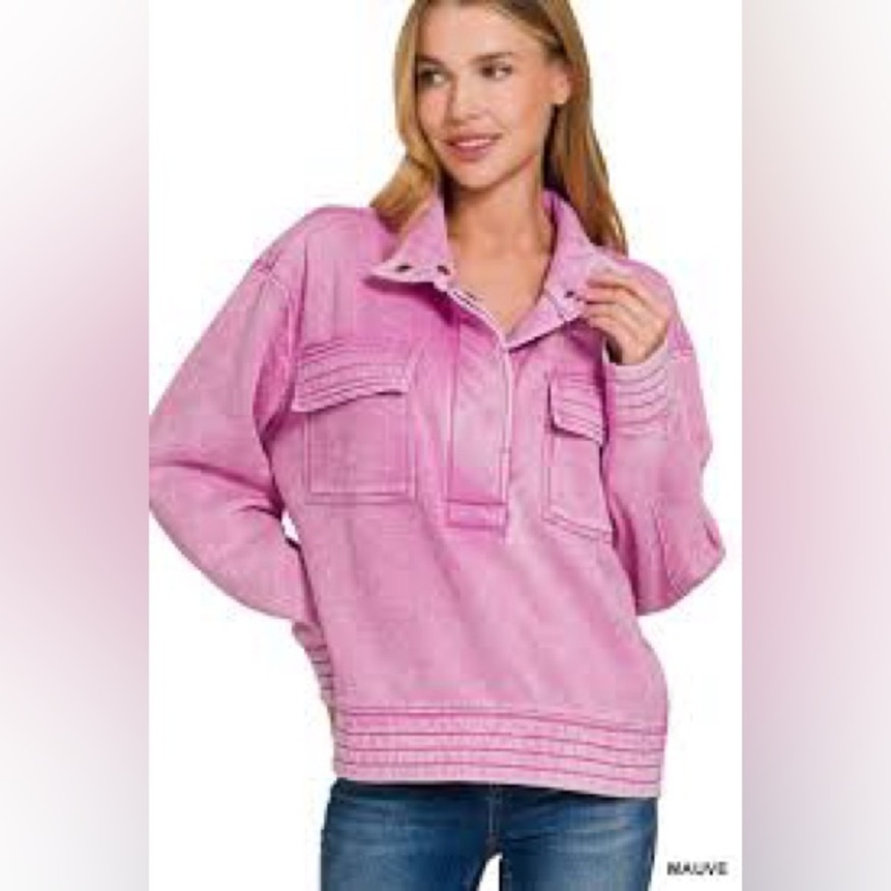 NWOT SIZE S Zenana Outfitters Mauve Sweatshirt - Picture 1 of 10